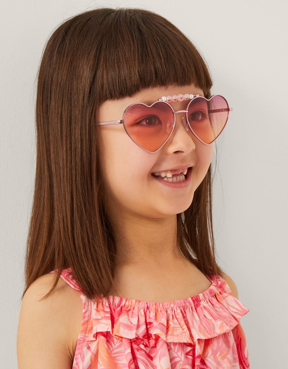 Ombré heart aviator sunglasses
