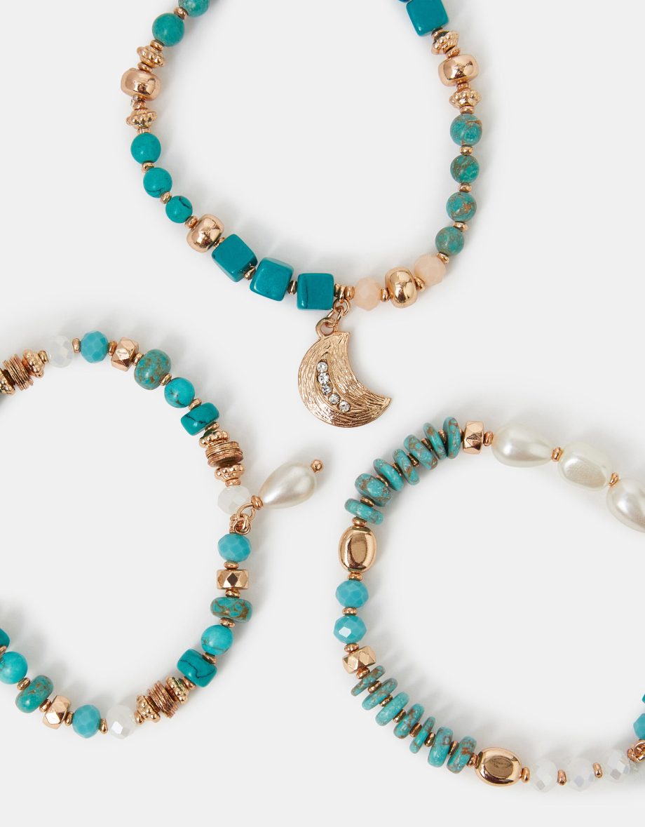 3-PACK BEADED STRETCH BRACELETS