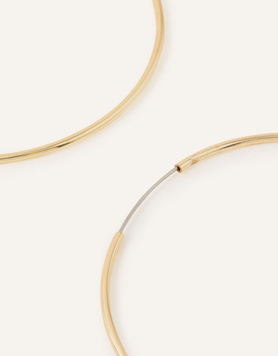 MEDIUM SIMPLE HOOPS GOLD