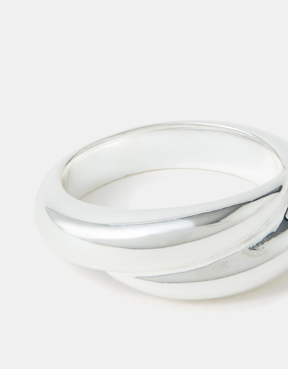 STERLING SILVER-PLATED WRAP RING SILVER