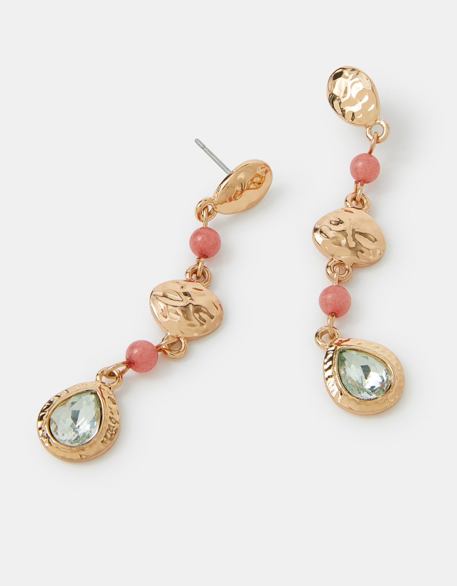 GEM LONG DROP EARRINGS