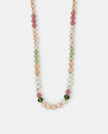 LONG BEADED ROPE NECKLACE