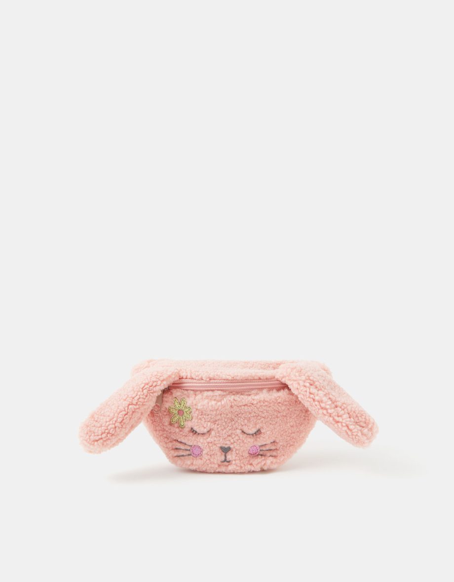 GIRLS BORG BUNNY BELT BAG
