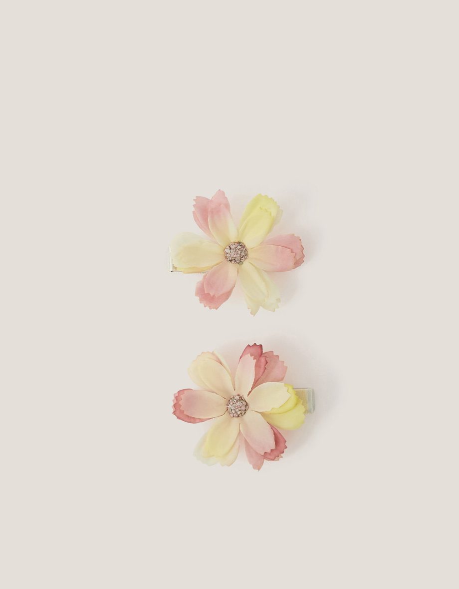 2-pack ombré flower hair clips