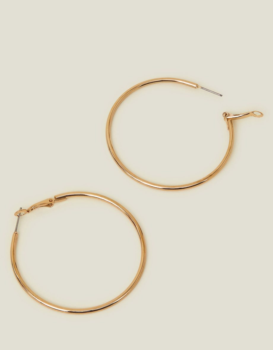 MEDIUM SIMPLE HOOPS GOLD