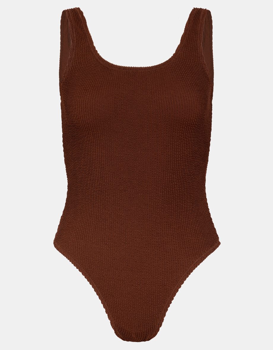 CRINKLE SWIMSUIT BROWN