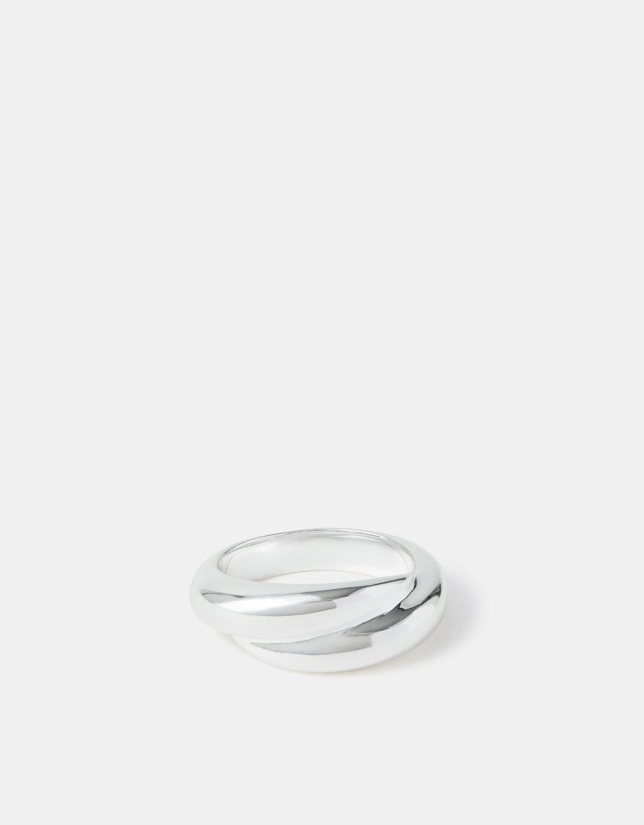 STERLING SILVER-PLATED WRAP RING SILVER