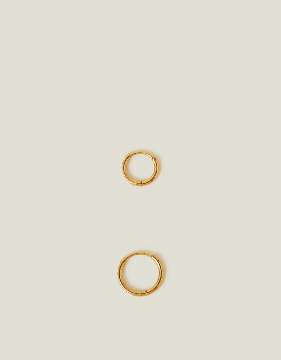 14CT GOLD PLATED SURGICAL STEEL CLICKER HOOPS