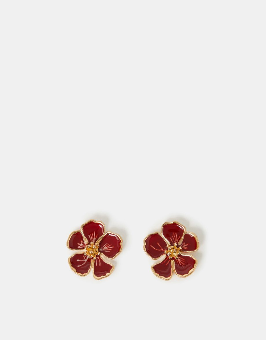 STATEMENT FLOWER STUD EARRINGS