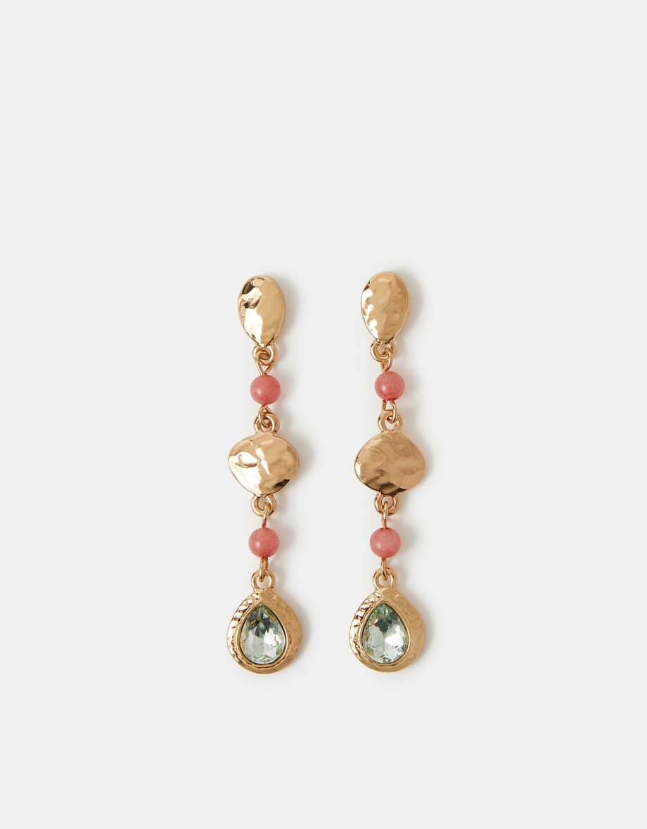 GEM LONG DROP EARRINGS