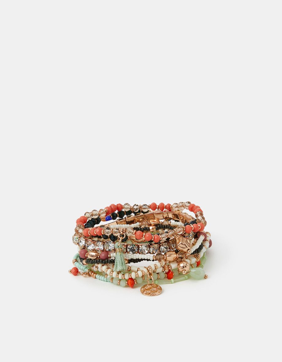 BEADED CHARM STRETCH BRACELET MULTIPACK