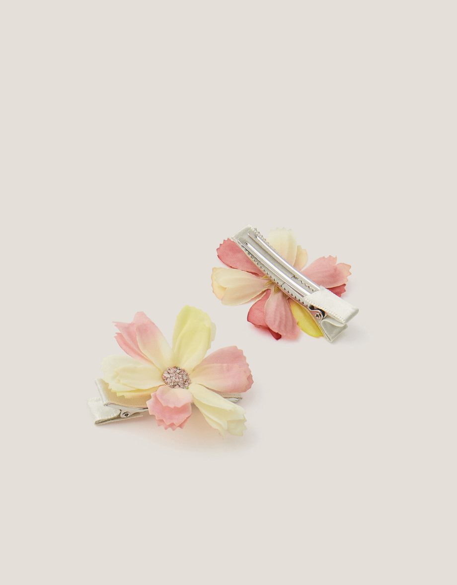 2-pack ombré flower hair clips