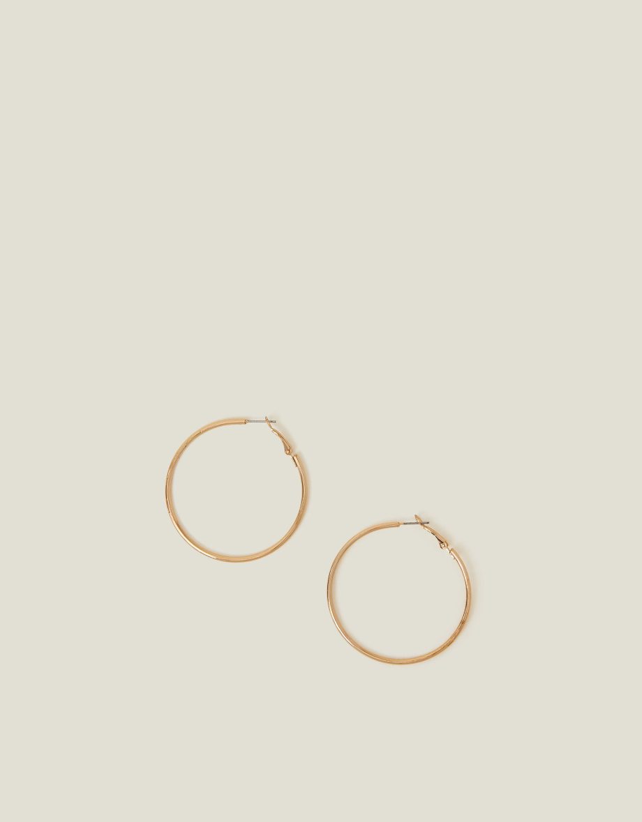 MEDIUM SIMPLE HOOPS GOLD