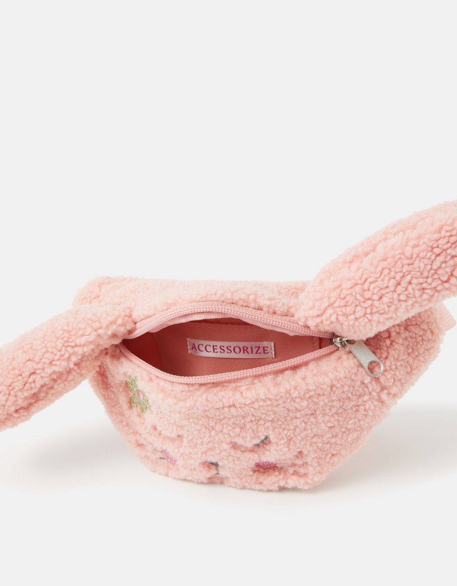 GIRLS BORG BUNNY BELT BAG