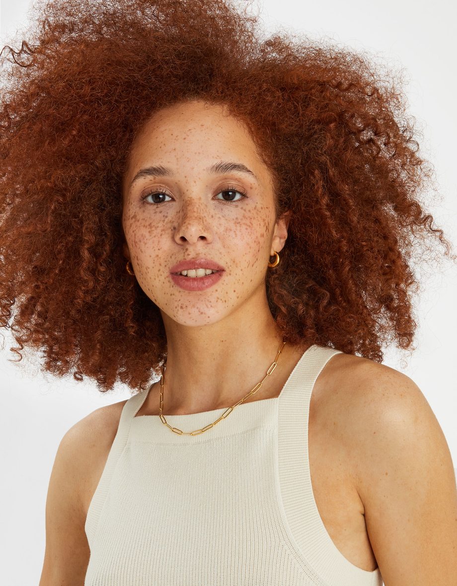 14CT GOLD-PLATED PAPER CLIP NECKLACE