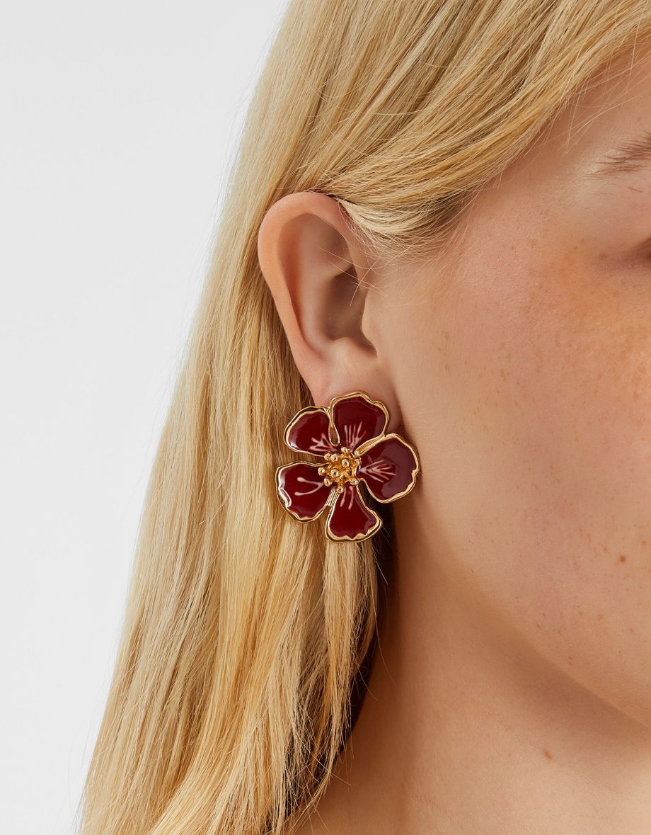 STATEMENT FLOWER STUD EARRINGS
