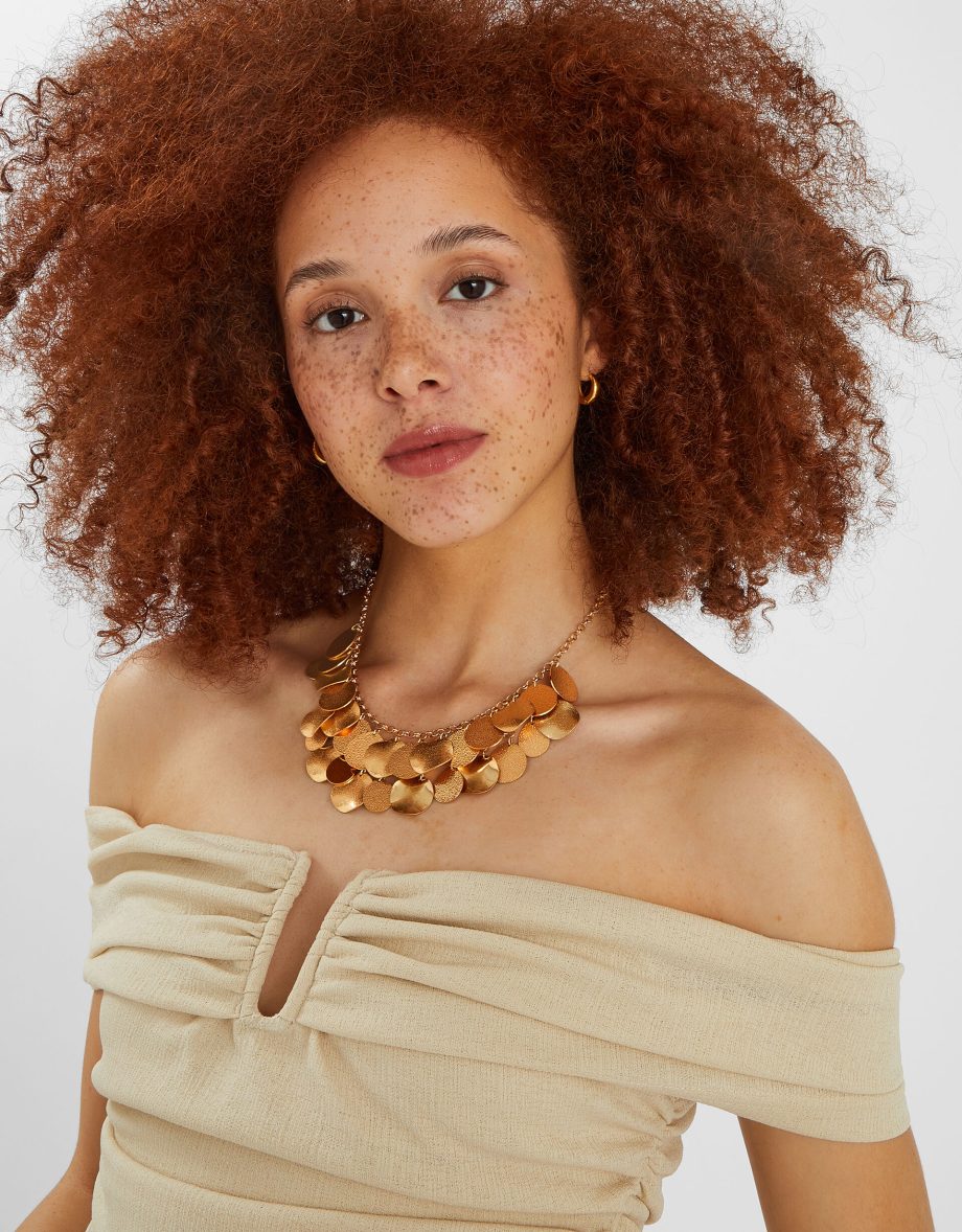 LAYERED DISC NECKLACE