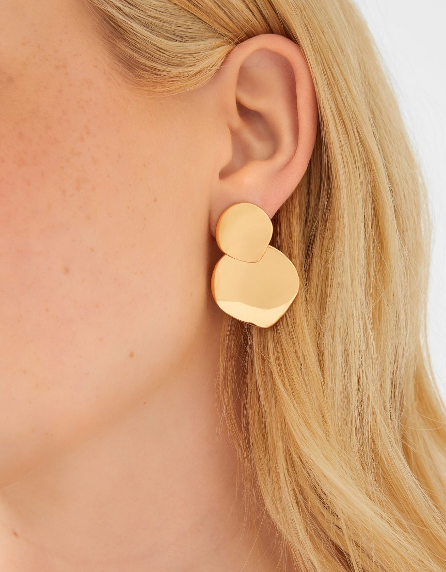 CIRCULAR SHORT DROP EARRINGS