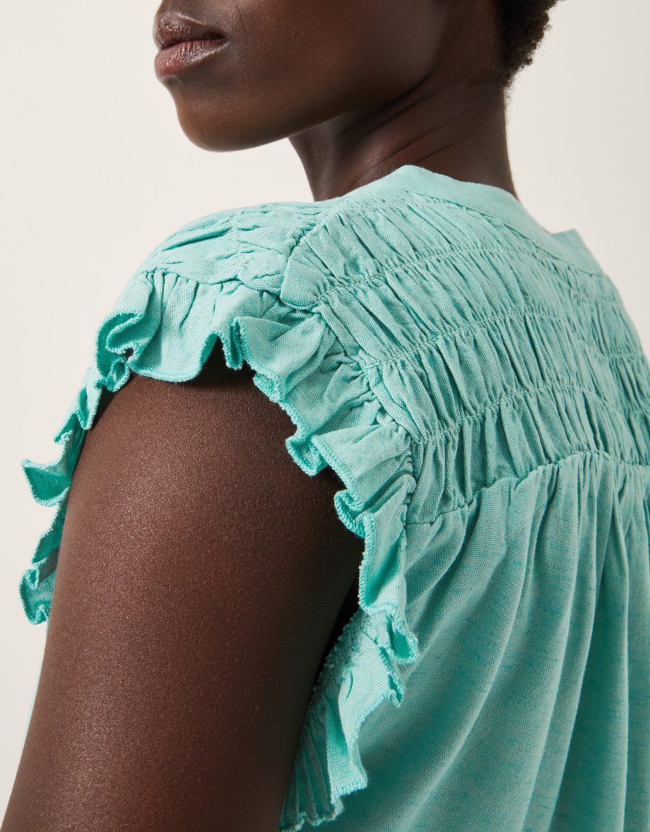 Evelyn Sleeveless Smocked Top