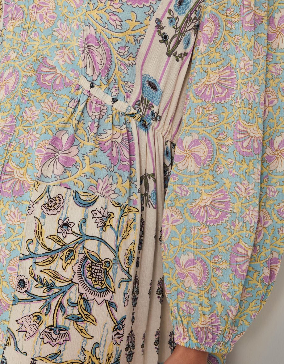 Selene Floral Long Sleeve Maxi Dress Ivory