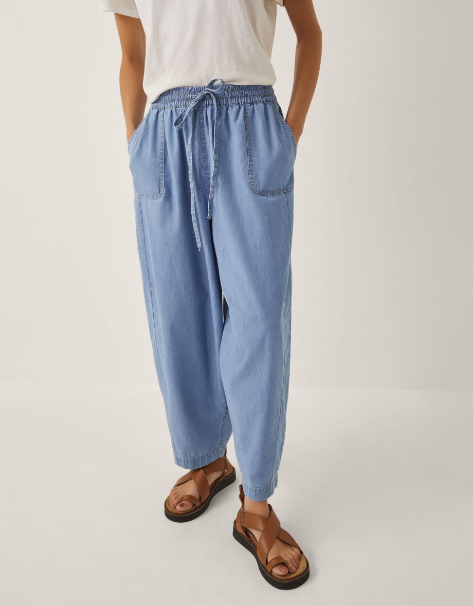 Jade lightweight barrel jeans blue