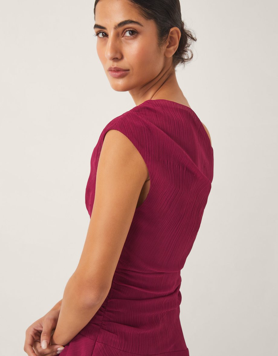 Dona off the shoulder mini dress red