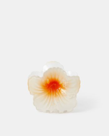 HIBISCUS FLOWER CLAW CLIP YELLOW