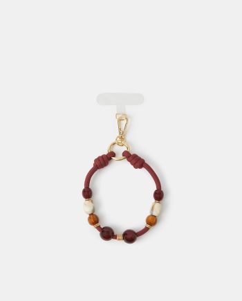 BEADED CORD PHONE WRIST STRAP