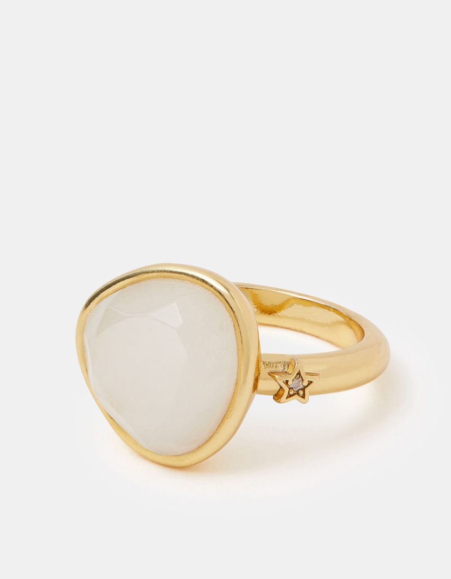 14ct Gold-Plated Quartz Ring Gold
