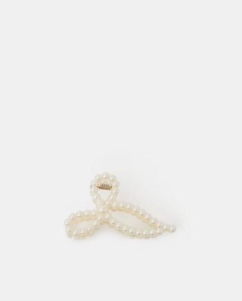 PEARL BOW CLAW CLIP