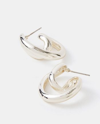 SWIRL HOOP EARRINGS
