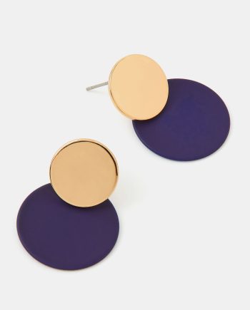 DOUBLE CIRCLE DROP EARRINGS
