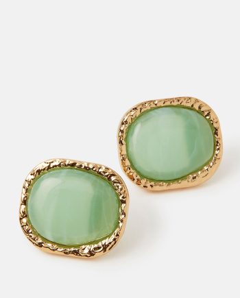 RESIN STONE STUD EARRINGS