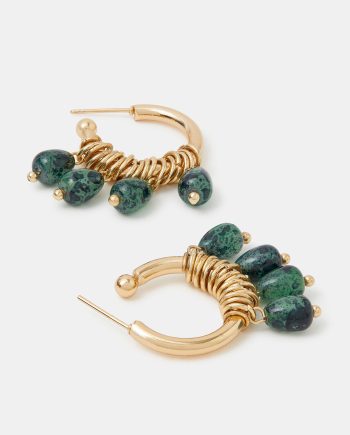 MINI BEADED HOOP EARRINGS