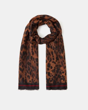 LIGHTWEIGHT LEOPARD PRINT SCARF