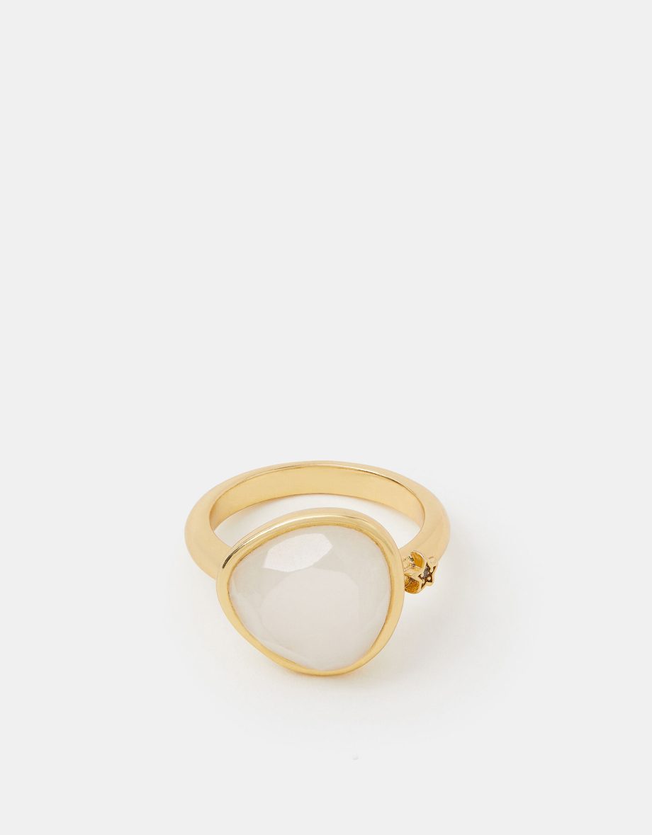 14ct Gold-Plated Quartz Ring Gold