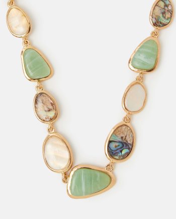 MIXED STONE STATEMENT COLLAR NECKLACE