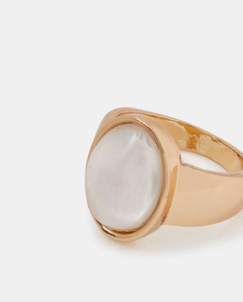 Resin Stone Ring White