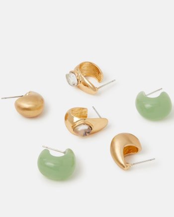 3-Pack Chunky Teardrop Earrings
