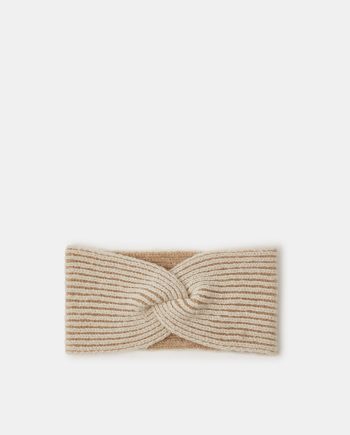 TWIST KNIT BANDO HEADBAND NATURAL