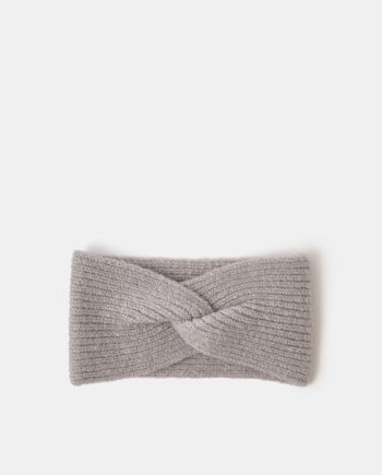 Soft Knit Bando Headband Grey