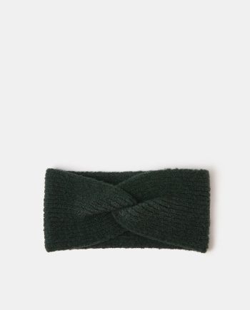Soft Knit Bando Headband Green