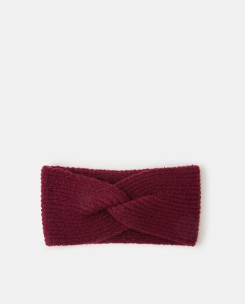 Soft Knit Bando Headband Red
