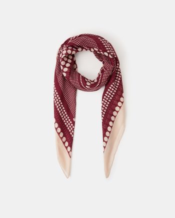 LARGE POLKA DOT HEART PRINT SCARF