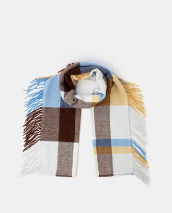 FRINGE CHECK BLANKET SCARF