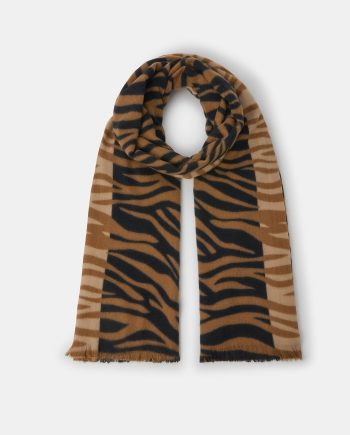 TIGER PRINT BLANKET SCARF