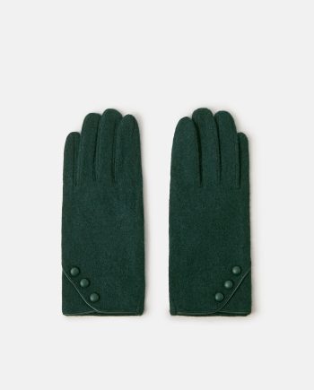PLAIN WOOL GLOVES GREEN