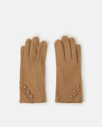 Plain Wool Gloves Natural