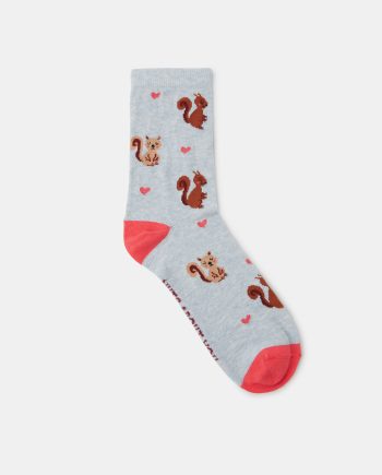 SQUIRREL PRINT SOCKS