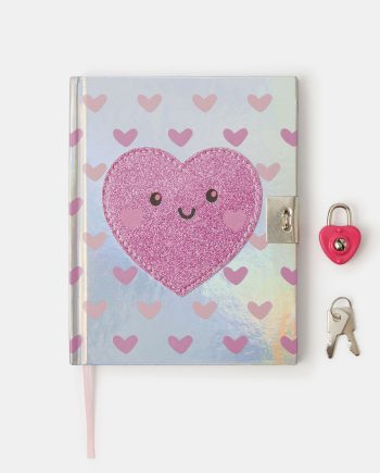 GIRLS LOCKABLE HEART JOURNAL